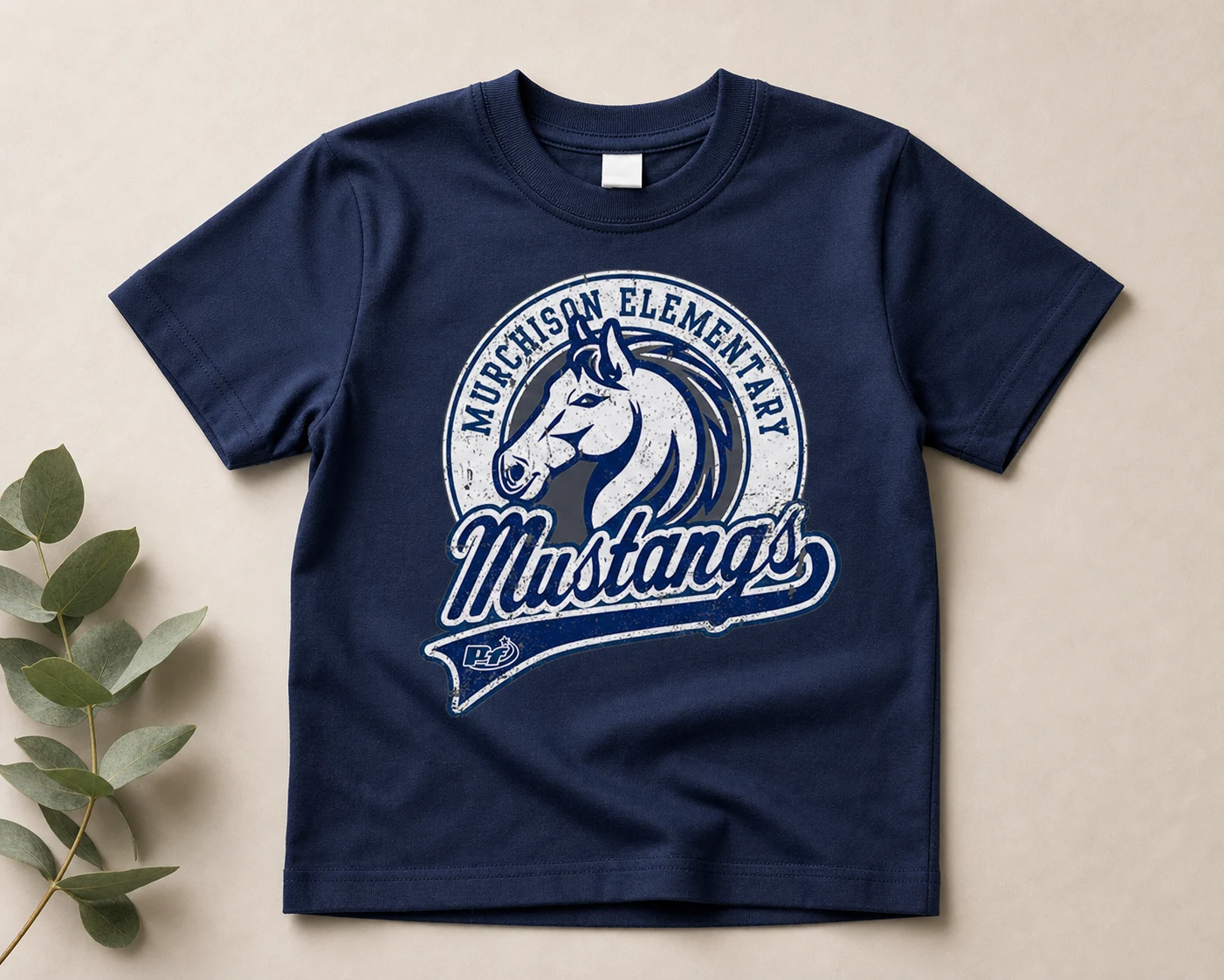 Navy Murchison Mustang spirit-wear t-shirt